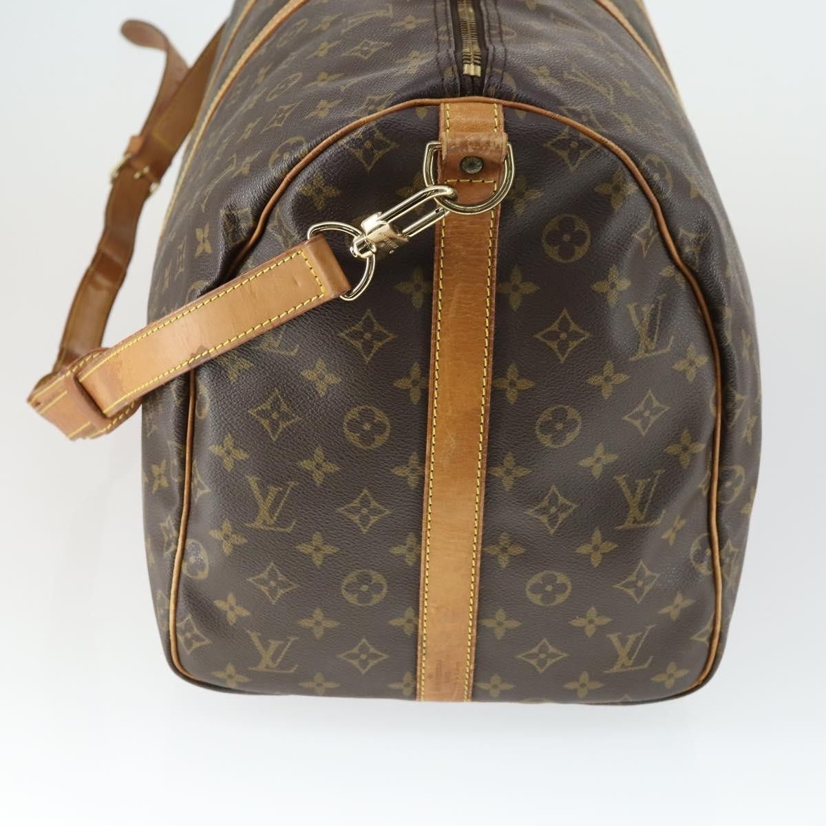 Louis Vuitton Keepall Bandouliere Bag Monogram Canvas Brown Canvas Travel Bag