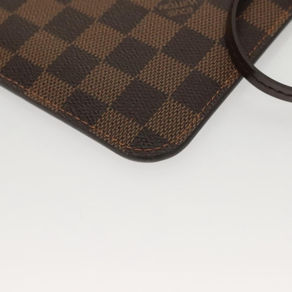 Louis Vuitton Neverfull Pochette Damier Brown Canvas Bag