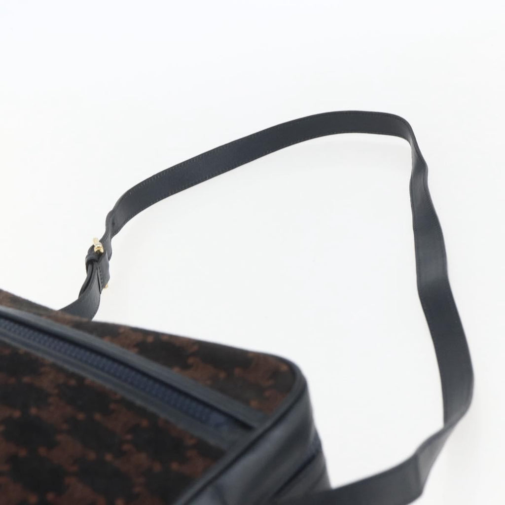 Celine C Macadam Shoulder Bag Suede Navy Suede Shoulder Bag Bag