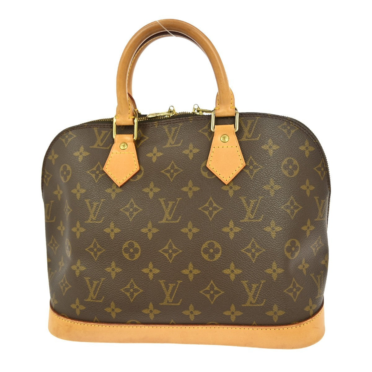 Louis Vuitton Alma Handbag Monogram Canvas Brown Canvas Handbag