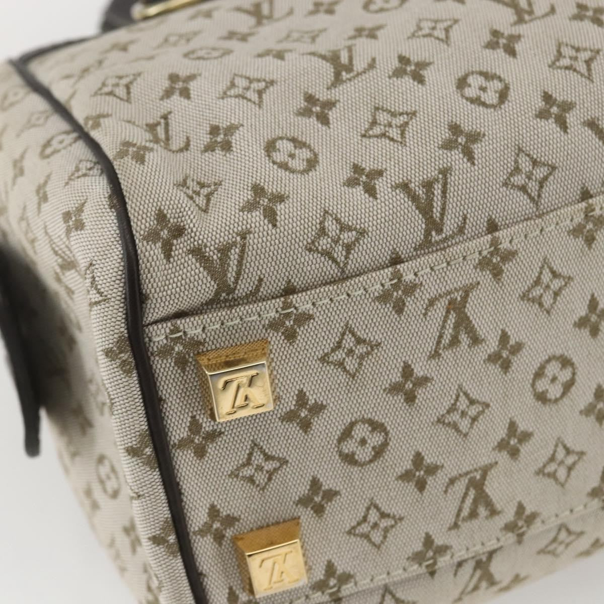 Louis Vuitton Josephine Handbag Mini Lin Khaki Canvas Handbag