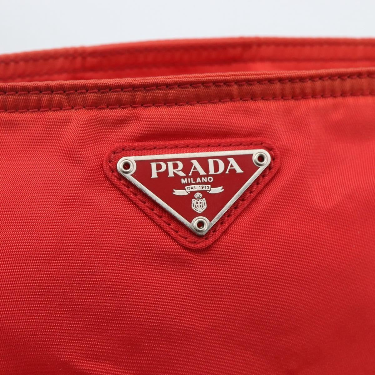 Prada Zip Top Messenger Bag Tessuto Red Nylon Shoulder Bag Bag