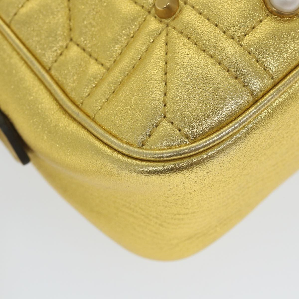 Gucci Gg Marmont Shoulder Bag Leather Gold Leather Shoulder Bag Bag (Pre-Owned)