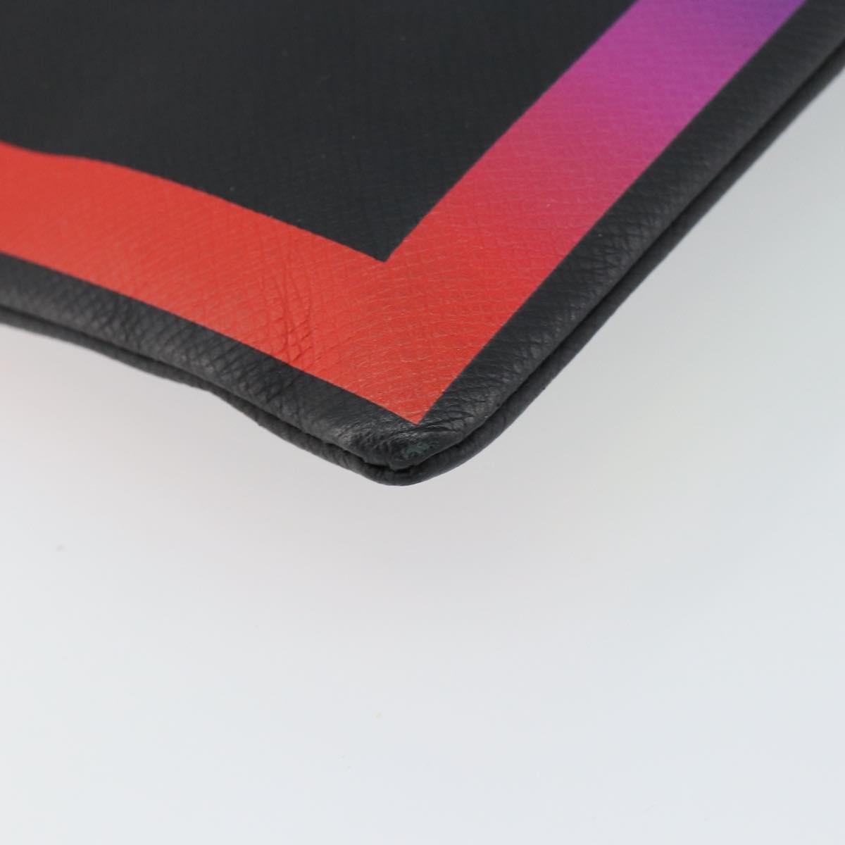 Louis Vuitton Pochette A4 Rainbow Taiga Leather Black Leather Clutche & Pouche Bag