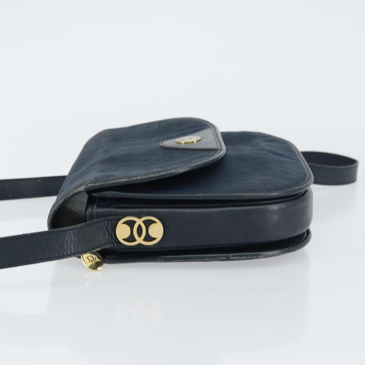 Christian Dior Vintage Honeycomb Shoulder Bag Canvas Navy Canvas Shoulder Bag Bag (Pre-Owned)