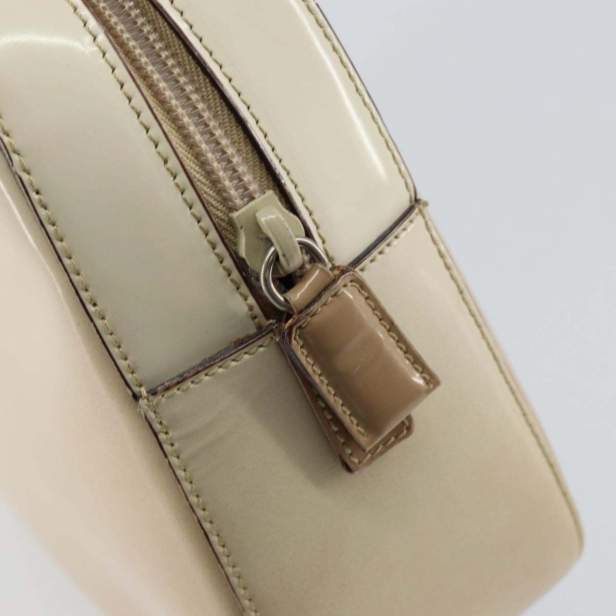 Prada Re-Edition 1995 Handbag Patent Leather Beige Patent_Leather Handbag