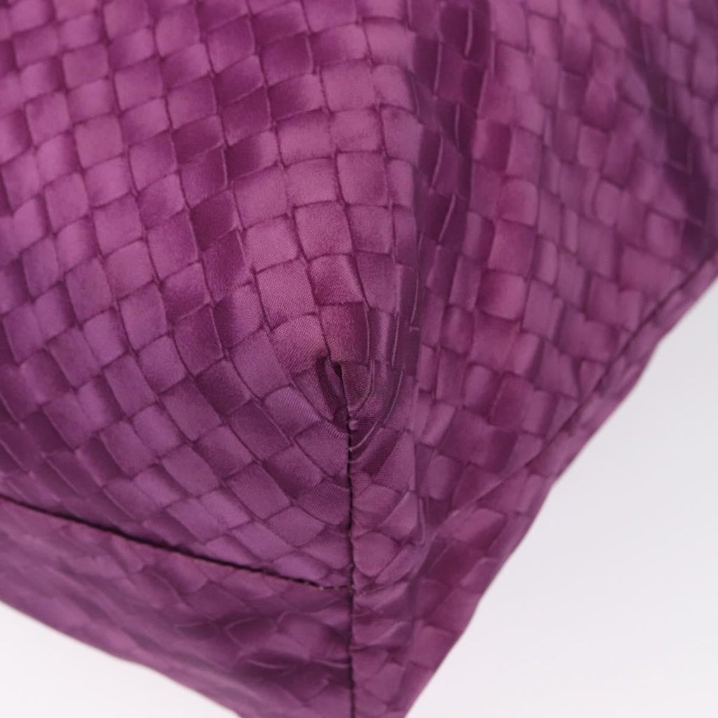 Bottega Veneta Intrecciolusion Tote Printed Nylon Purple Nylon Tote Bag Bag