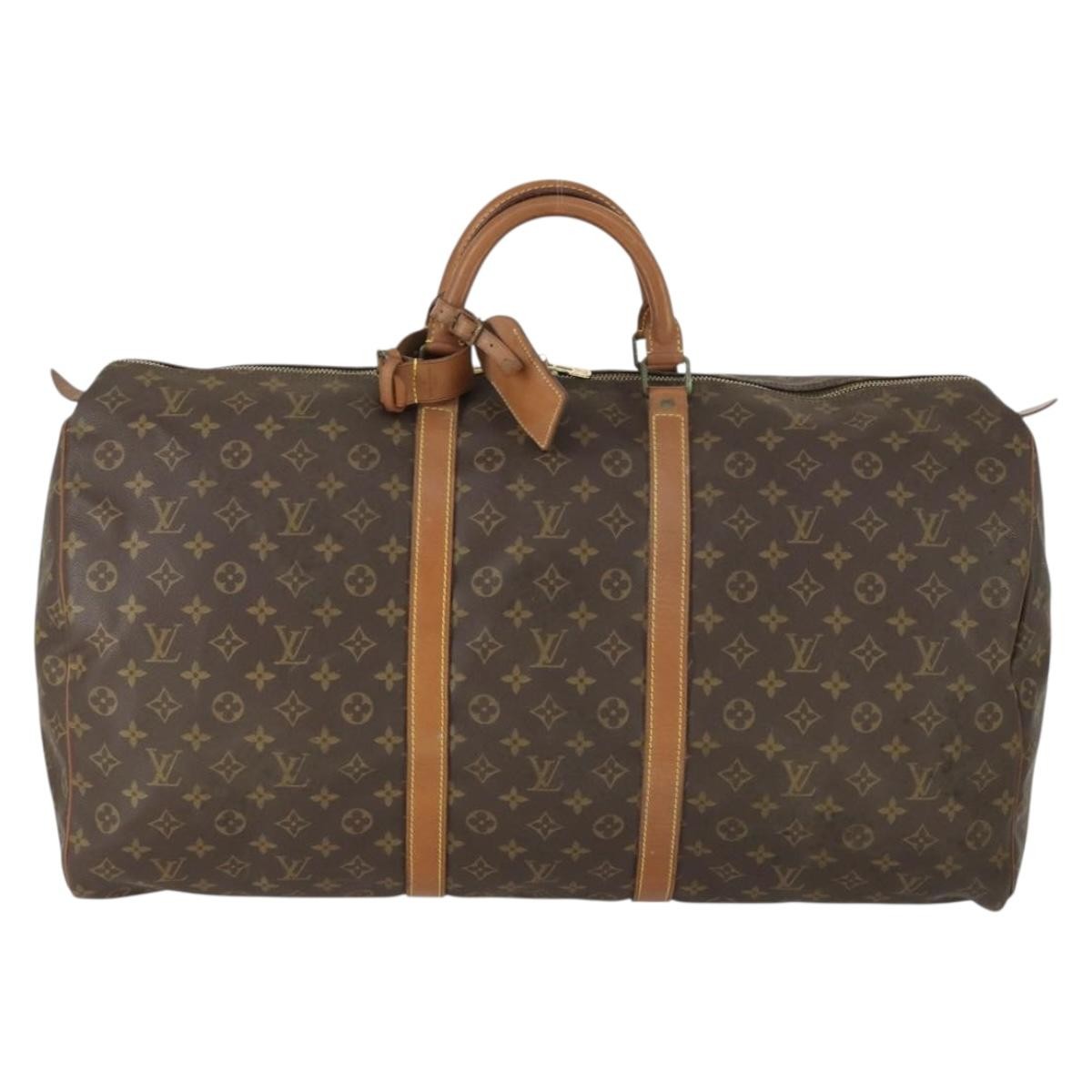 Louis Vuitton Keepall Bag Monogram Canvas Brown Canvas Travel Bag