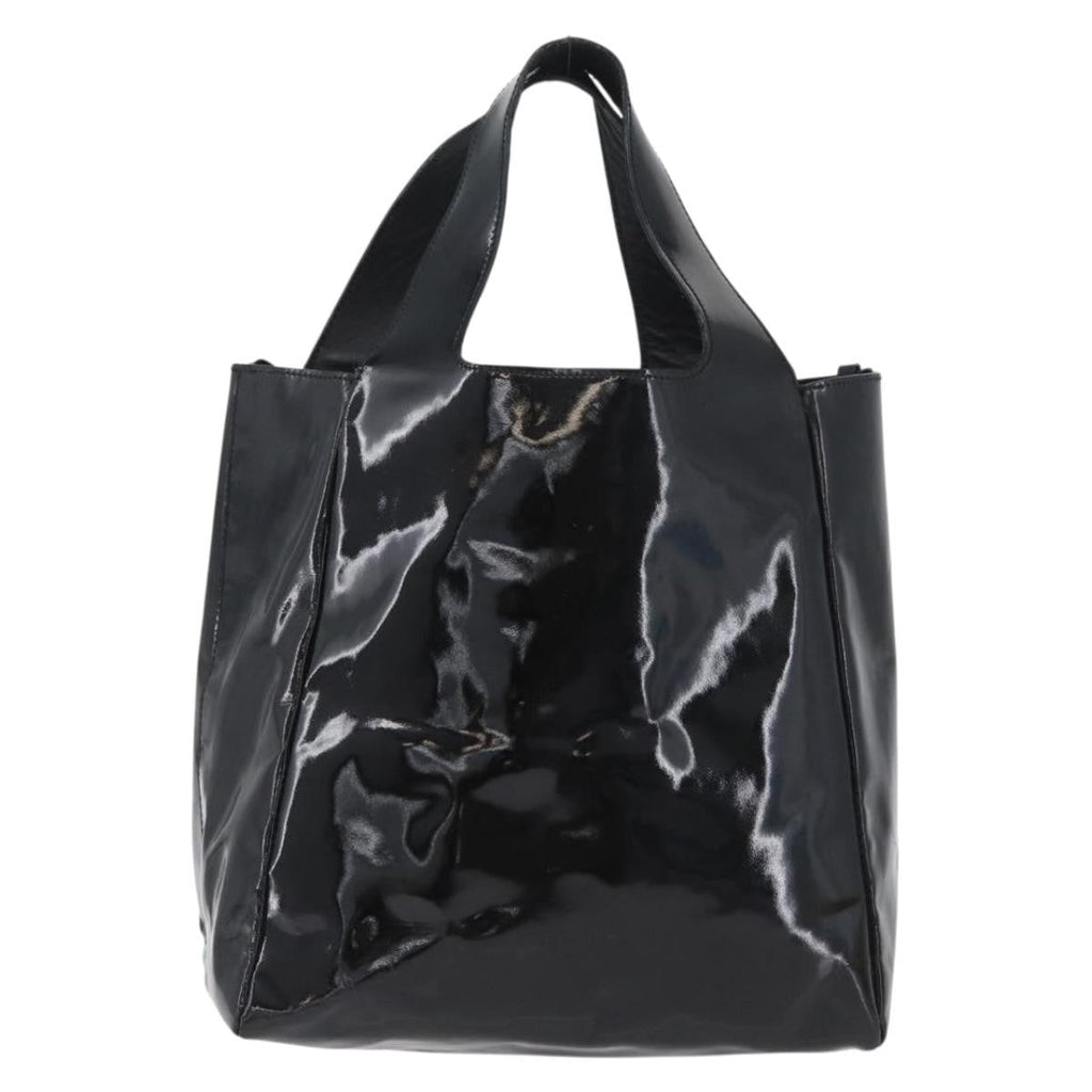 Prada Vintage Handbag Patent Leather Black Patent_Leather Handbag