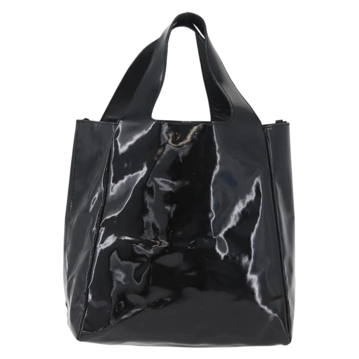 Prada Vintage Handbag Patent Leather Black Patent_Leather Handbag