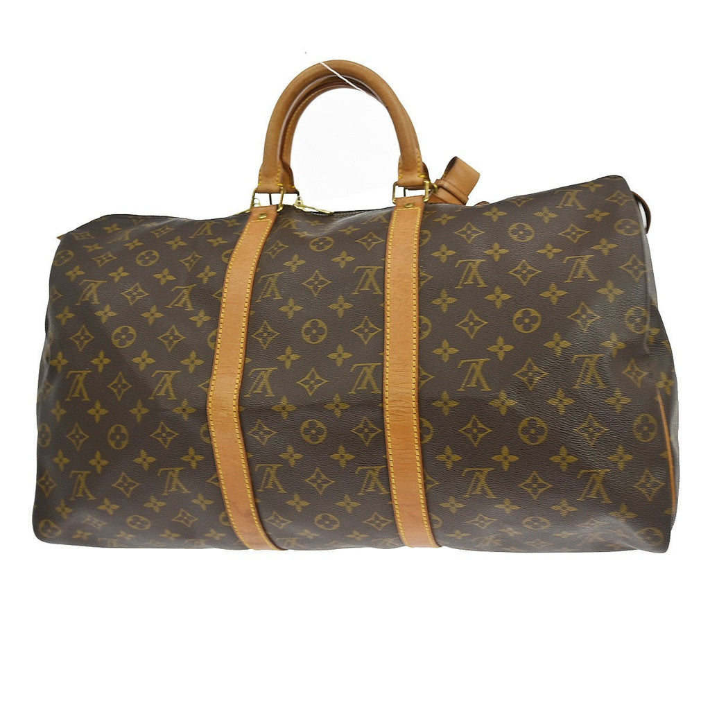 Louis Vuitton Keepall Bag Monogram Canvas Brown Canvas Travel Bag