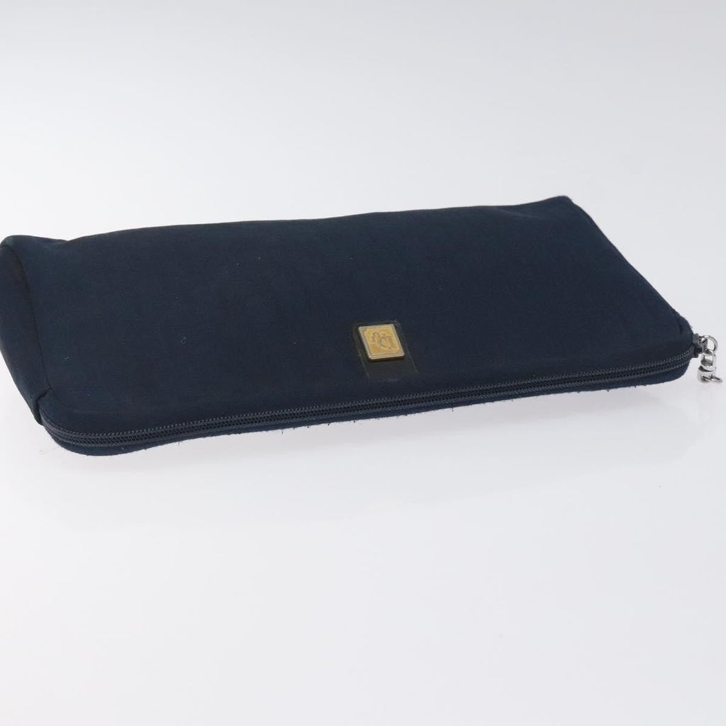 Christian Dior Vintage Trotter Pouch Diorissimo Canvas Navy Canvas Clutche & Pouche Bag (Pre-Owned)