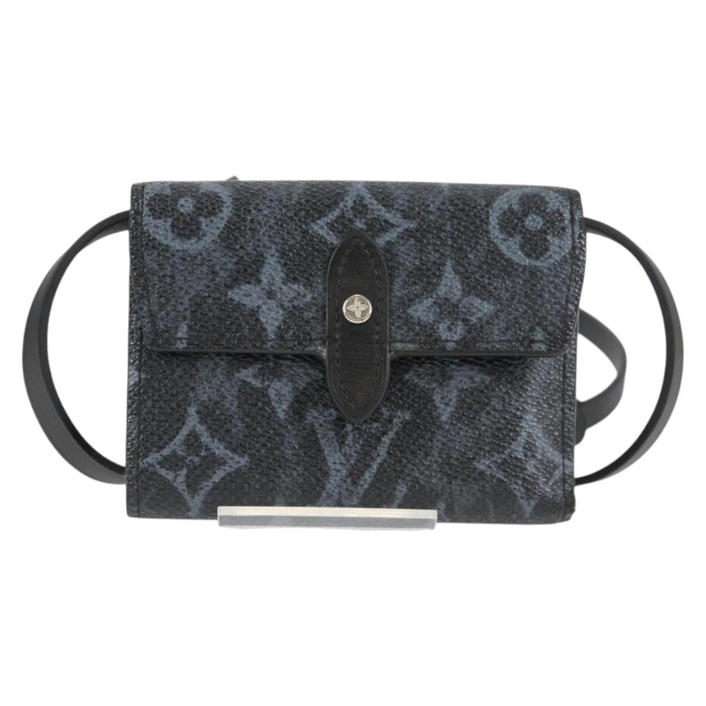 Louis Vuitton Cross Card Holder Limited Edition Monogram Pastel Noir Black Canvas Clutche & Pouche Bag