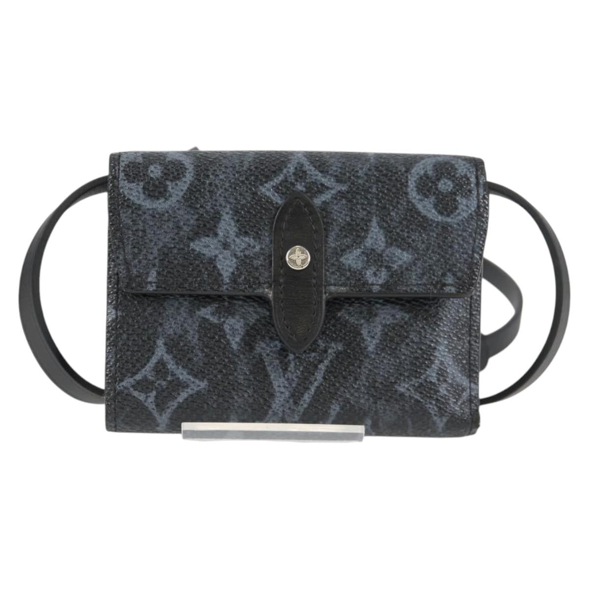 Louis Vuitton Cross Card Holder Limited Edition Monogram Pastel Noir Black Canvas Clutche & Pouche Bag