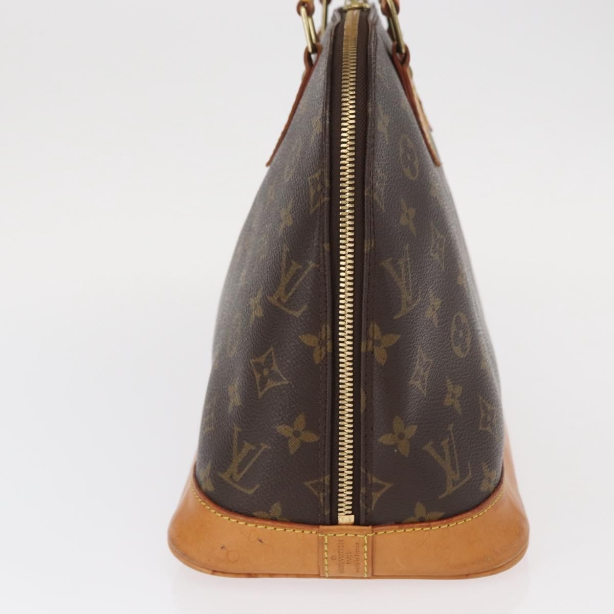 Louis Vuitton Alma Handbag Monogram Canvas Brown Canvas Handbag