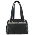 Chanel Square Stitch Bowler Bag Quilted Caviar Black Leather Shoulder Bag Bag