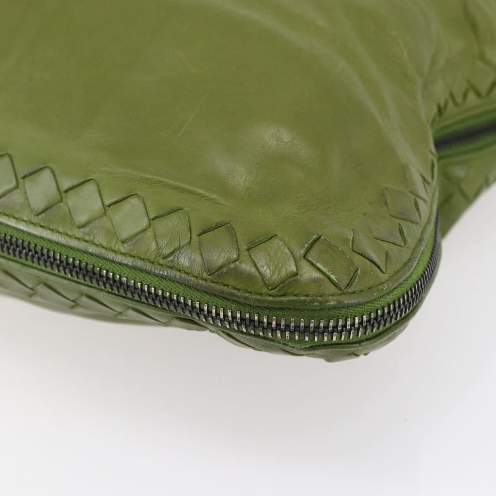 Bottega Veneta Intrecciato Leather Green Leather Shoulder Bag Bag