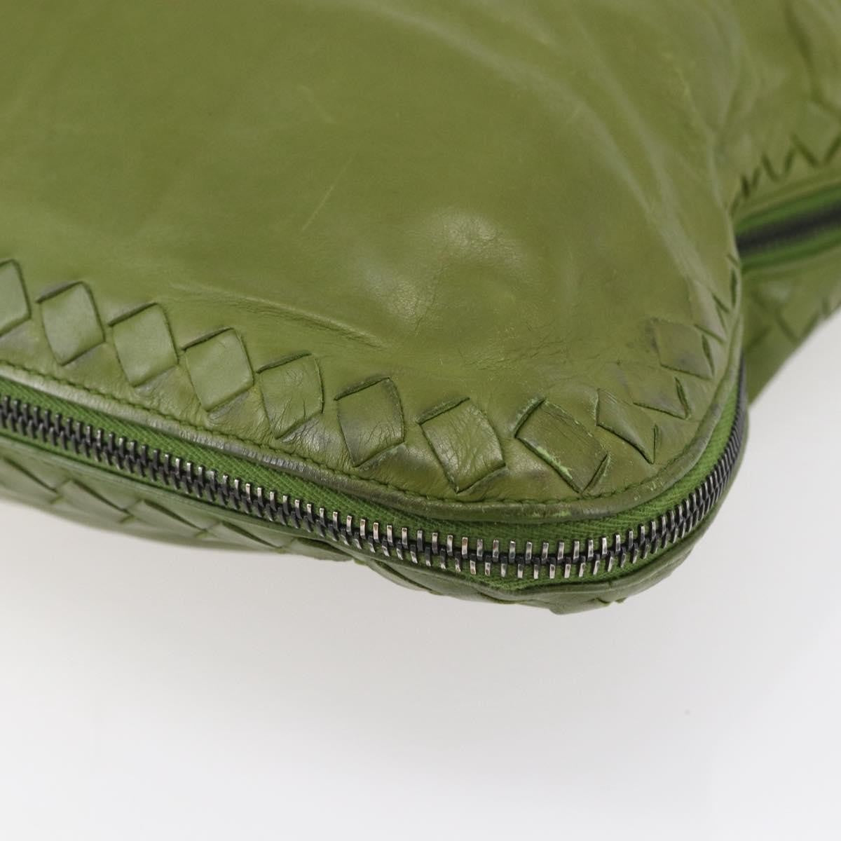 Bottega Veneta Intrecciato Leather Green Leather Shoulder Bag Bag