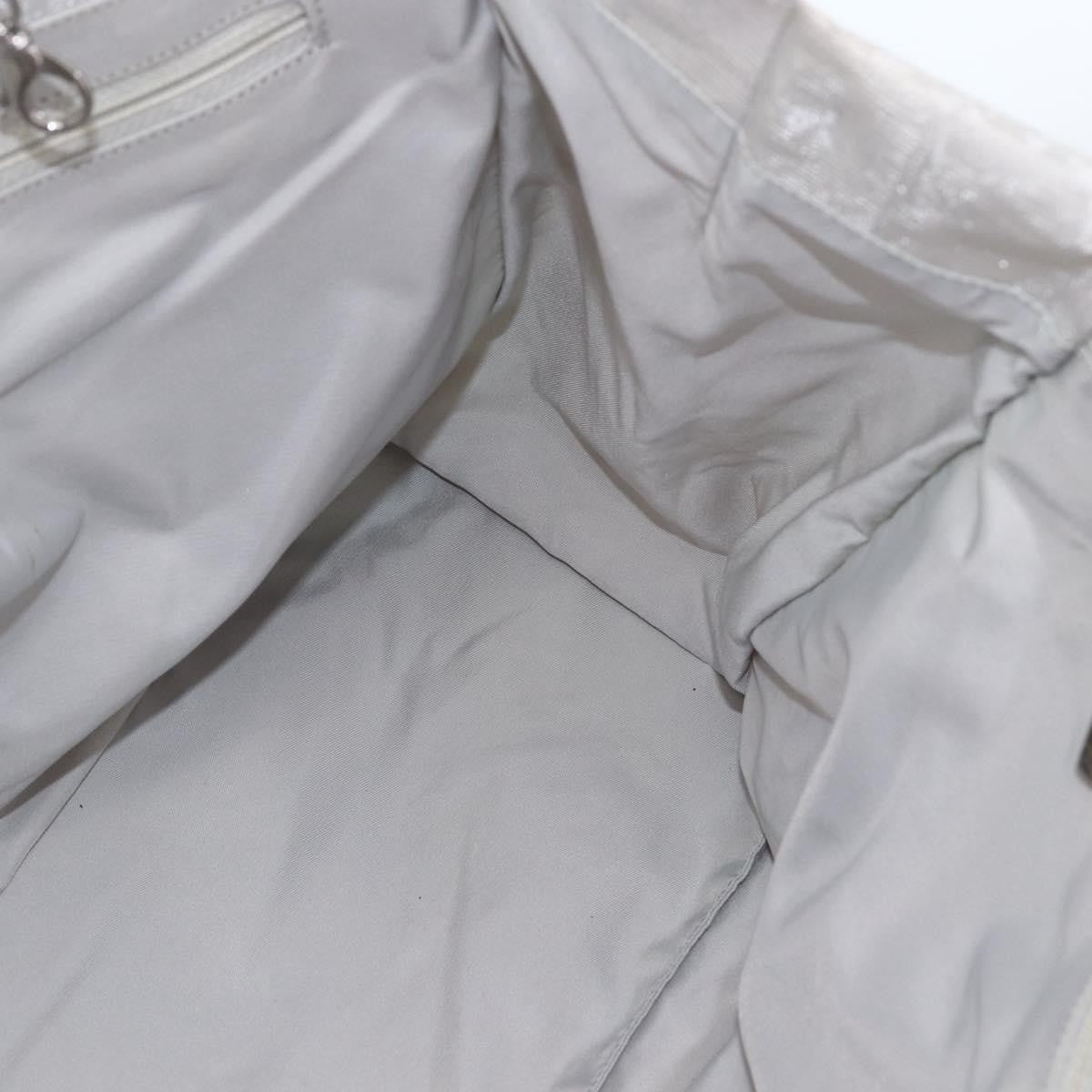 Chanel Travel Line Tote Nylon Silver Nylon Tote Bag Bag