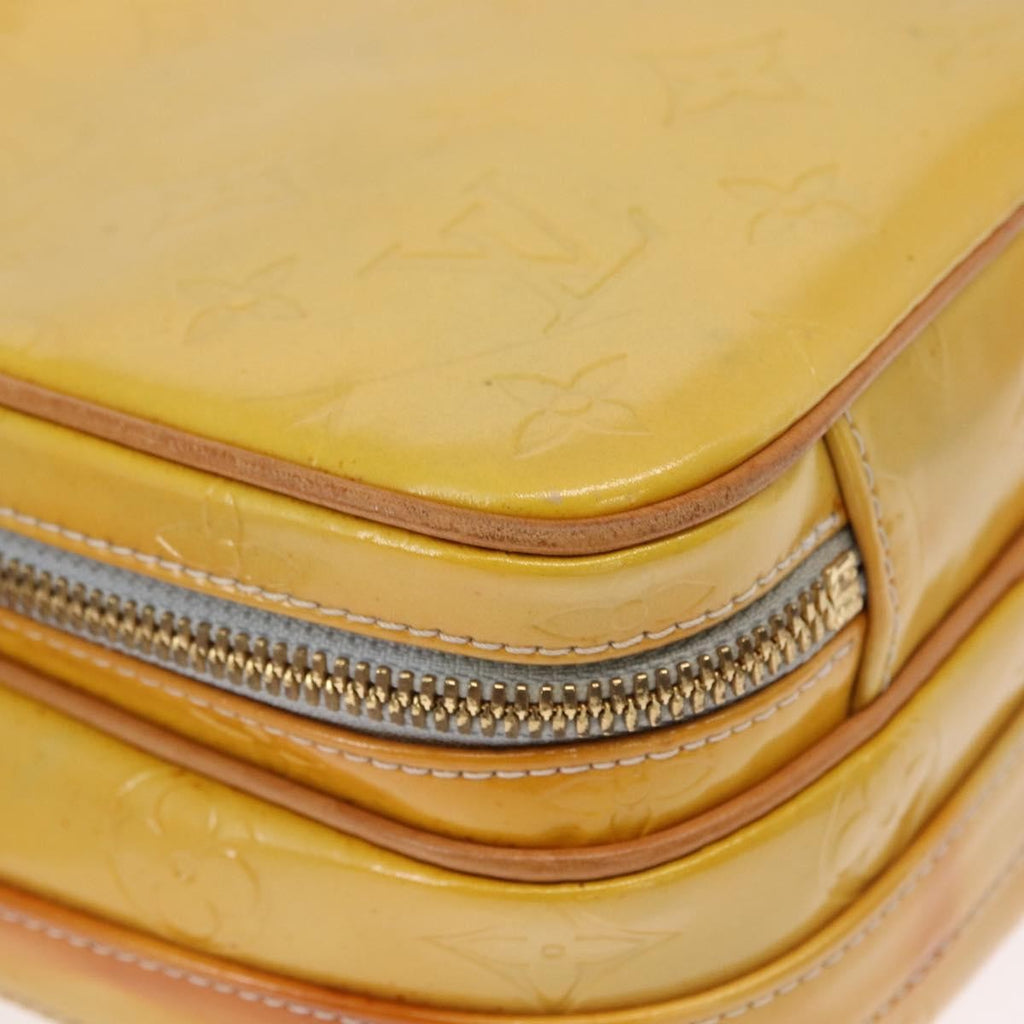 Louis Vuitton Wooster Handbag Monogram Vernis Yellow Patent_Leather Shoulder Bag