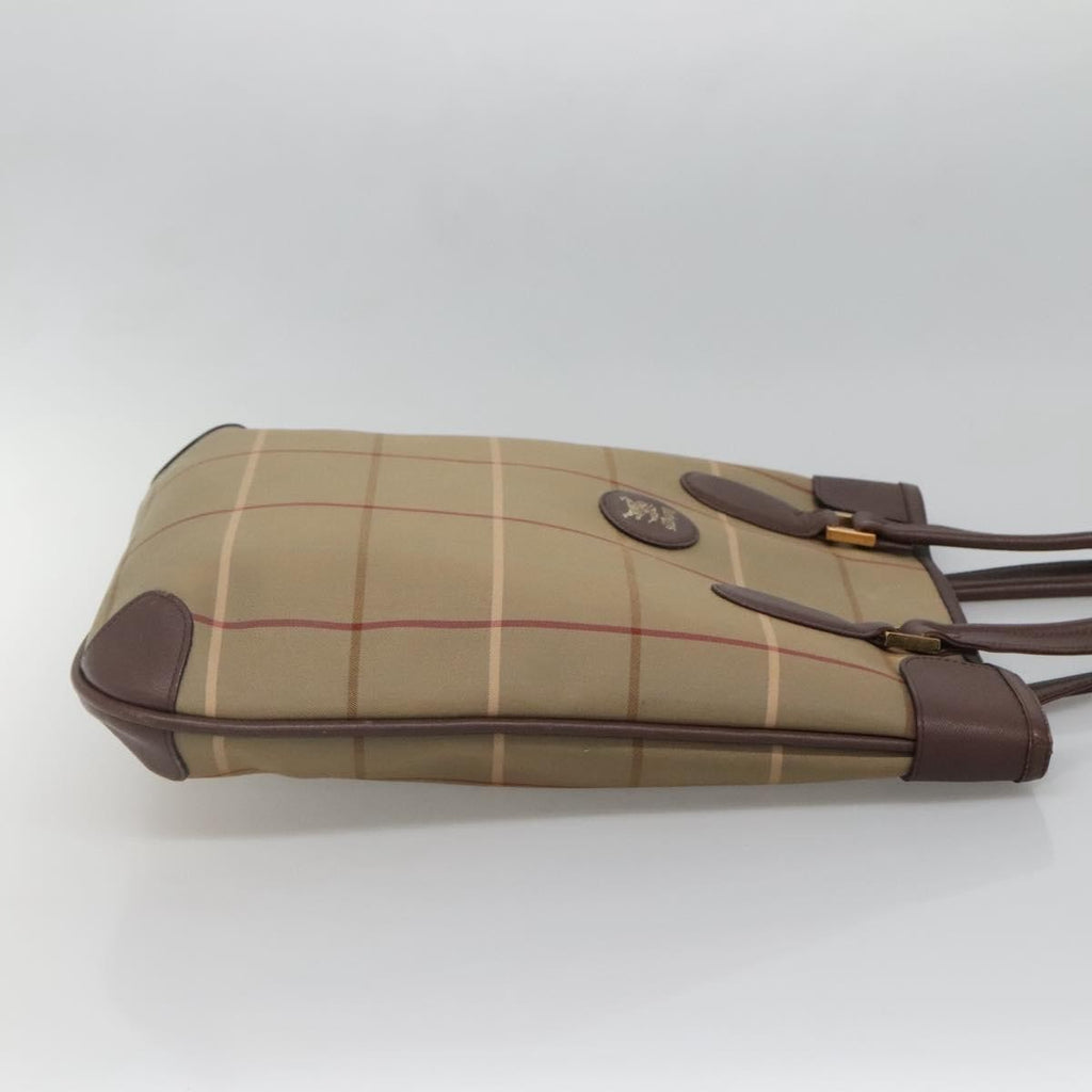 Burberry Nova Check Tote Canvas And Leather Beige Canvas Tote Bag