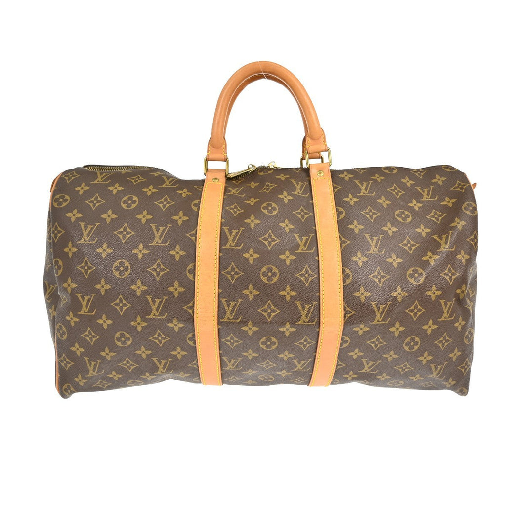 Louis Vuitton Keepall Bag Monogram Canvas Brown Canvas Travel Bag