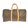 Louis Vuitton Keepall Bag Monogram Canvas Brown Canvas Travel Bag