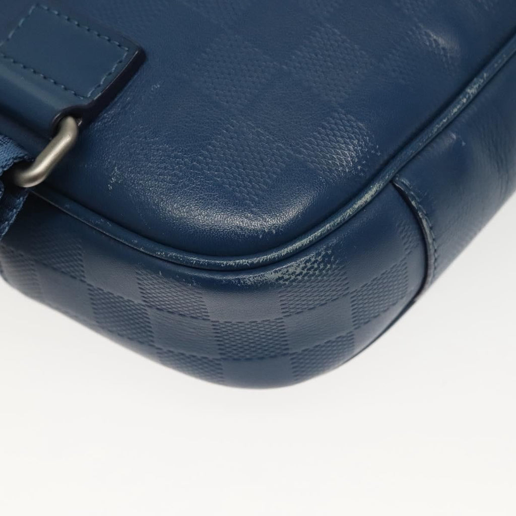 Louis Vuitton Ambler Bag Damier Infini Leather Blue Leather Shoulder Bag