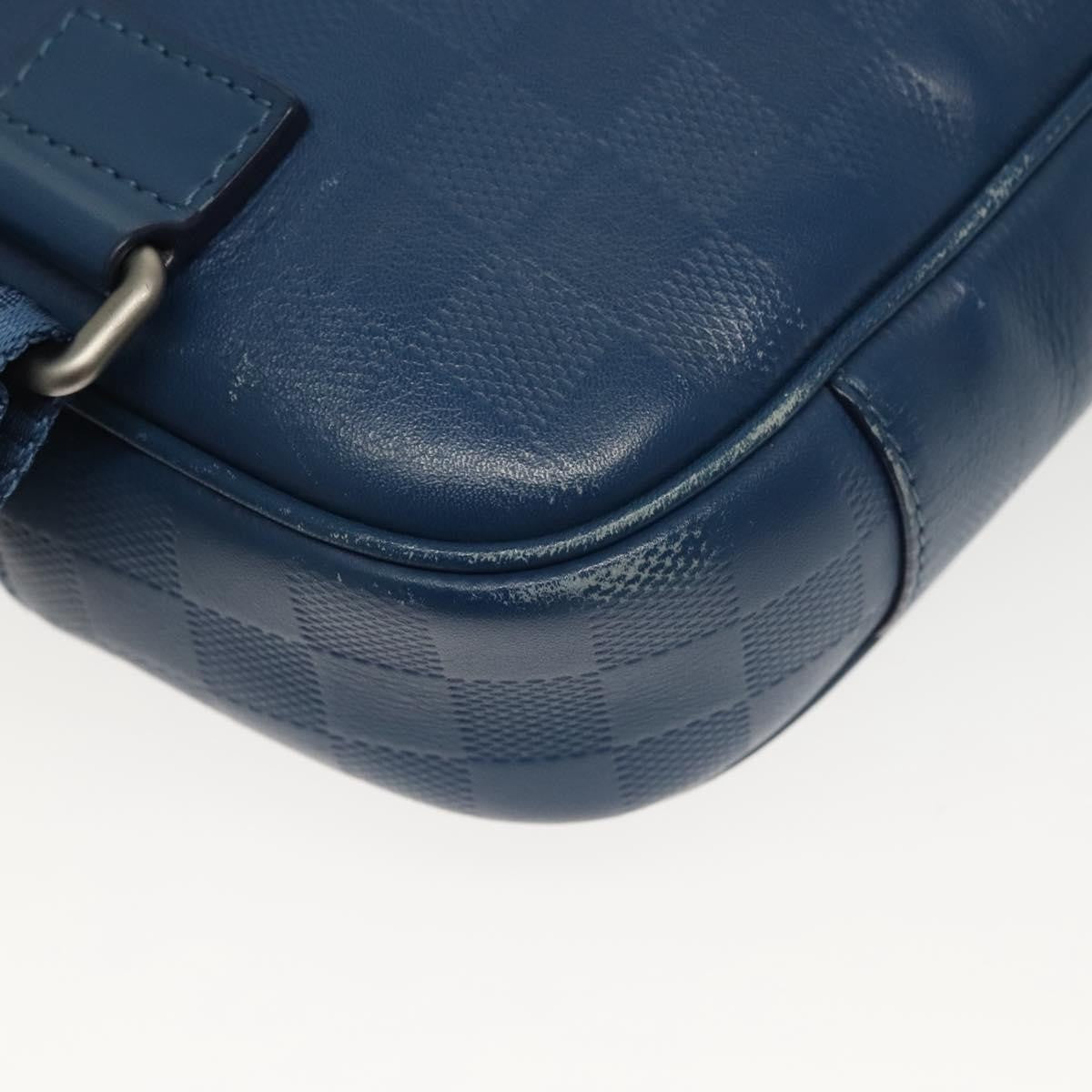 Louis Vuitton Ambler Bag Damier Infini Leather Blue Leather Shoulder Bag