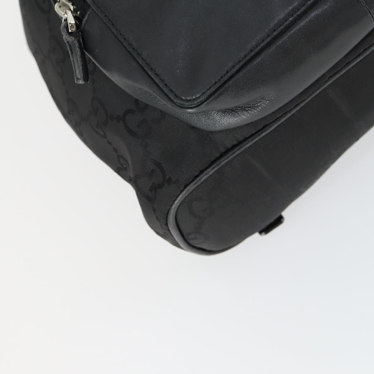 Gucci Vintage Jackie Backpack Gg Canvas Black Canvas Backpack Bag (Pre-Owned)
