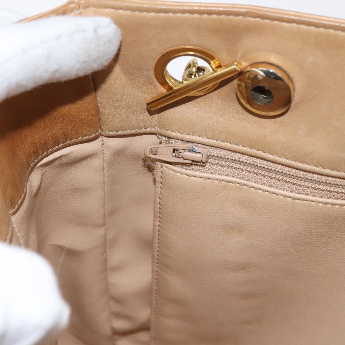 Chanel Vintage Shopping Tote Lambskin Beige Leather Tote Bag Bag