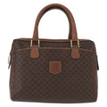 Celine Vintage Macadam Handbag Canvas And Leather Brown Canvas Handbag