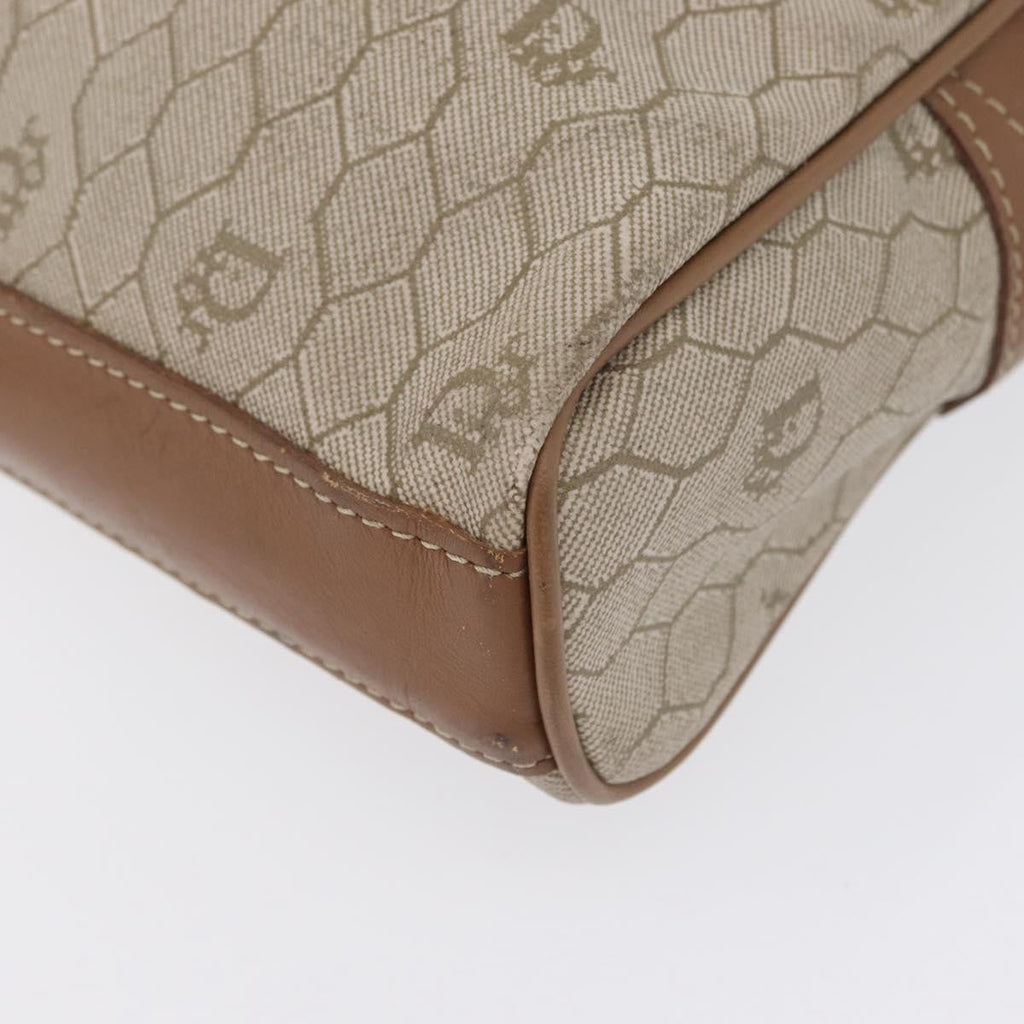 Christian Dior Vintage Honeycomb Clutch Canvas Beige Canvas Clutche & Pouche Bag (Pre-Owned)