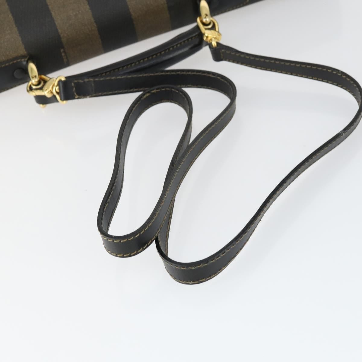 Fendi Vintage Pequin Briefcase Bag Coated Canvas Brown Canvas Briefcase Bag