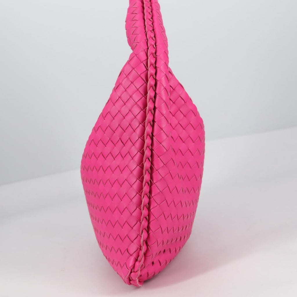 Bottega Veneta Veneta Hobo Intrecciato Nappa Pink Leather Bag