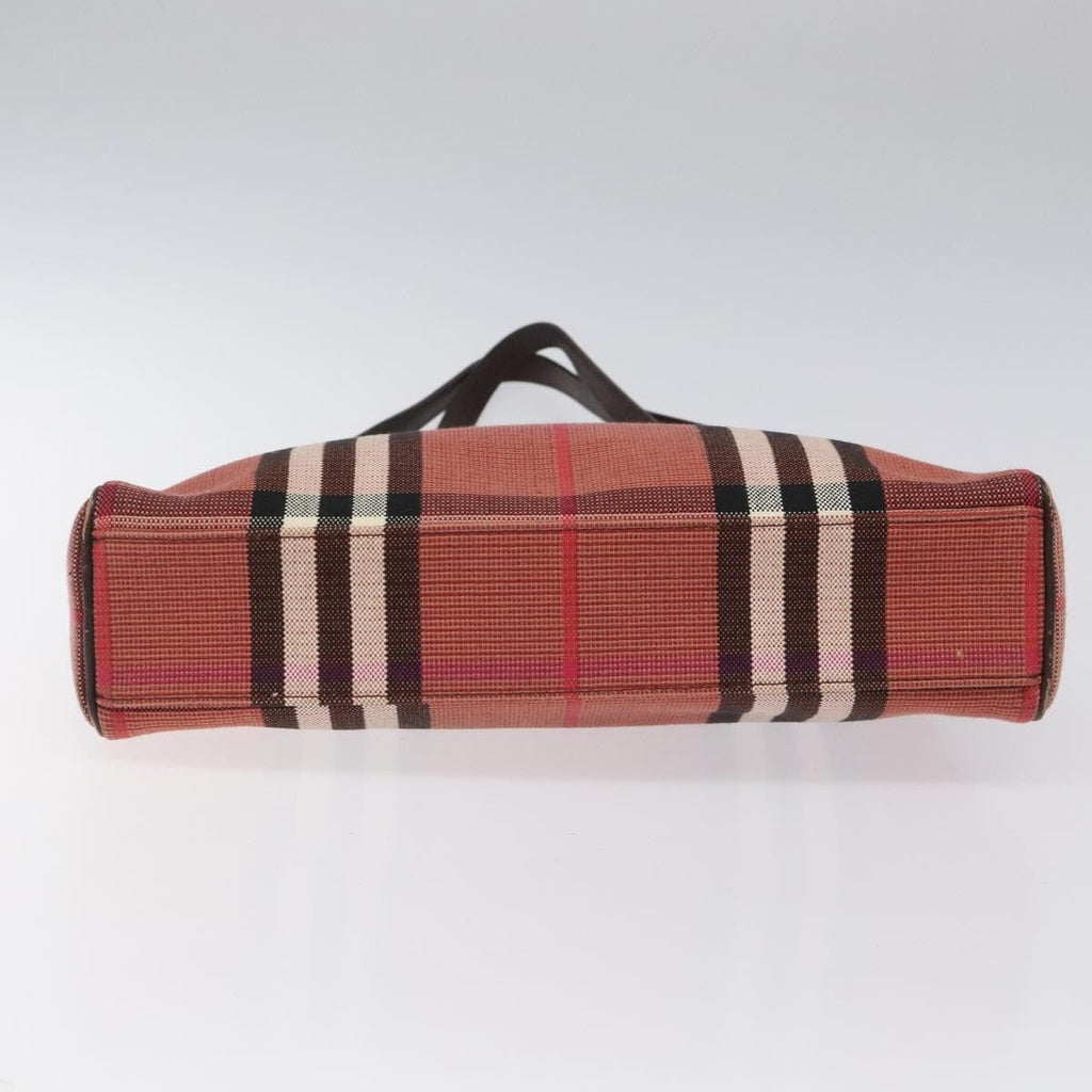 Burberry Nova Check Shoulder Bag Canvas Red Canvas Shoulder Bag