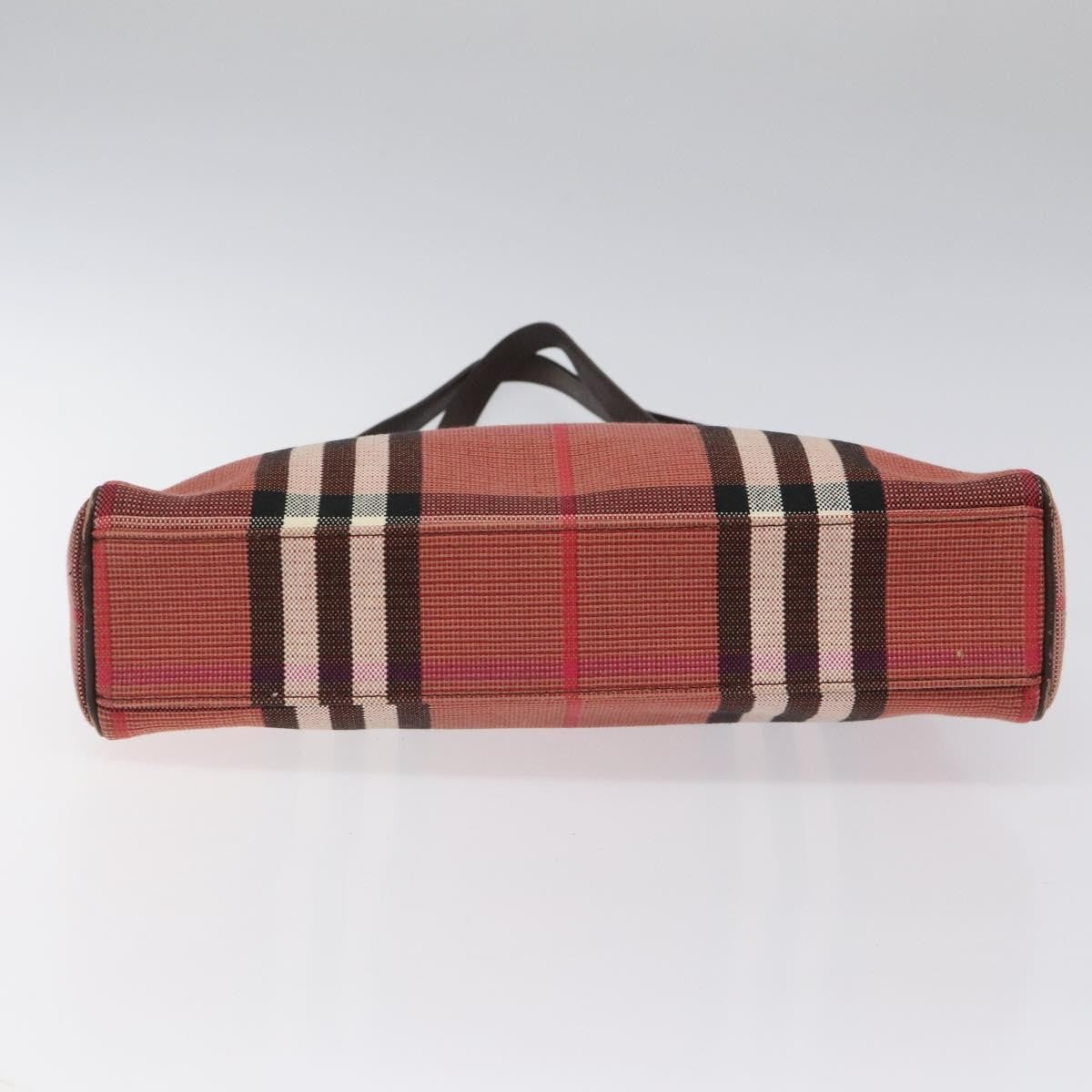 Burberry Nova Check Shoulder Bag Canvas Red Canvas Shoulder Bag