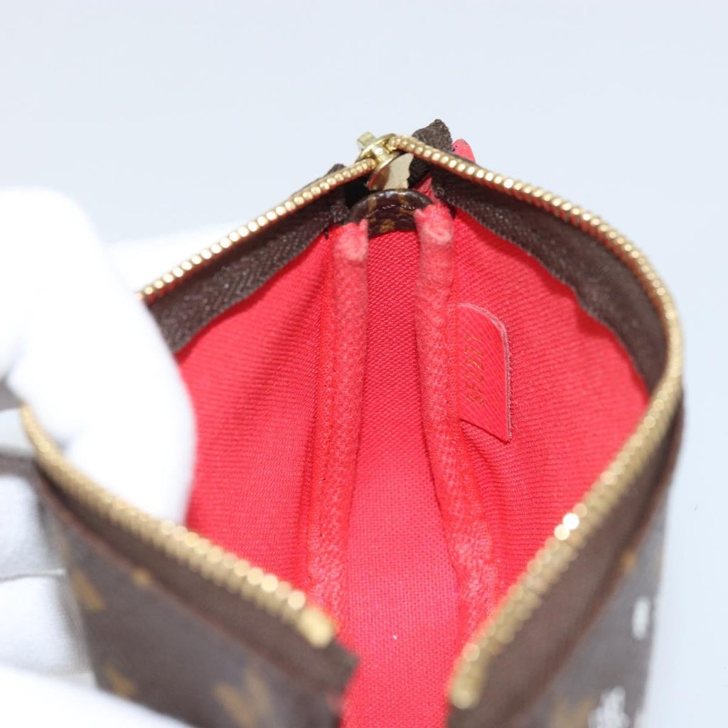 Louis Vuitton Pochette Accessoires Limited Edition Vivienne Xmas Monogram Canvas Brown Canvas Clutche & Pouche Bag