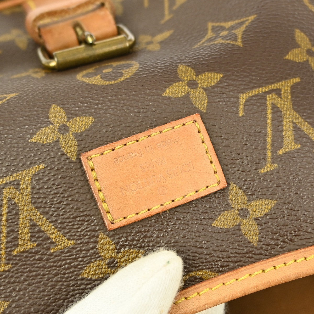 Louis Vuitton Saumur Handbag Monogram Canvas Brown Canvas Shoulder Bag