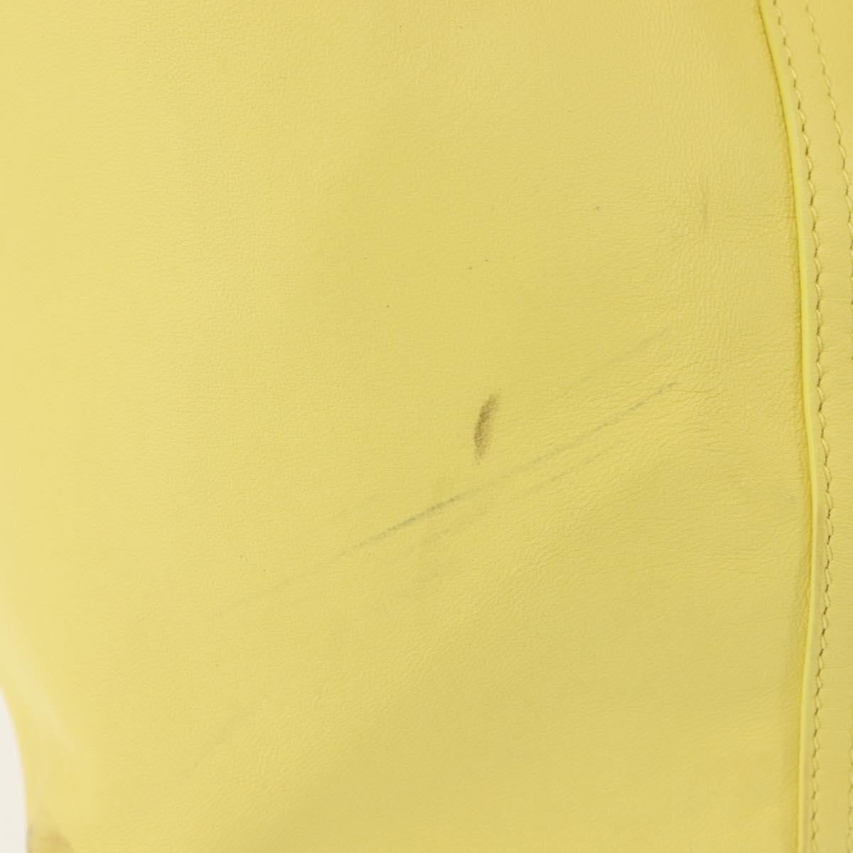 Bottega Veneta A-Shape Tote Leather With Intrecciato Detail Yellow Leather Shoulder Bag Bag