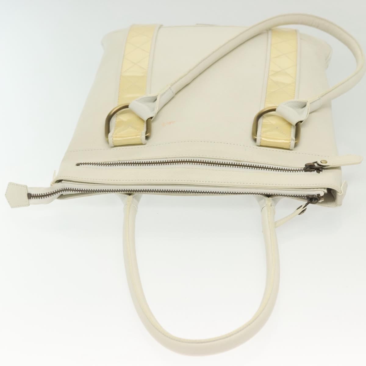 Burberry Vintage Tote Leather White Leather Tote Bag