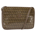 Fendi Vintage Zip Crossbody Bag Zucchino Canvas Beige Canvas Shoulder Bag Bag