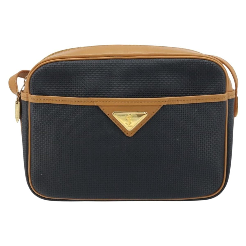 Saint Laurent Vintage Shoulder Bag Canvas Navy Canvas Shoulder Bag Bag (Pre-Owned)