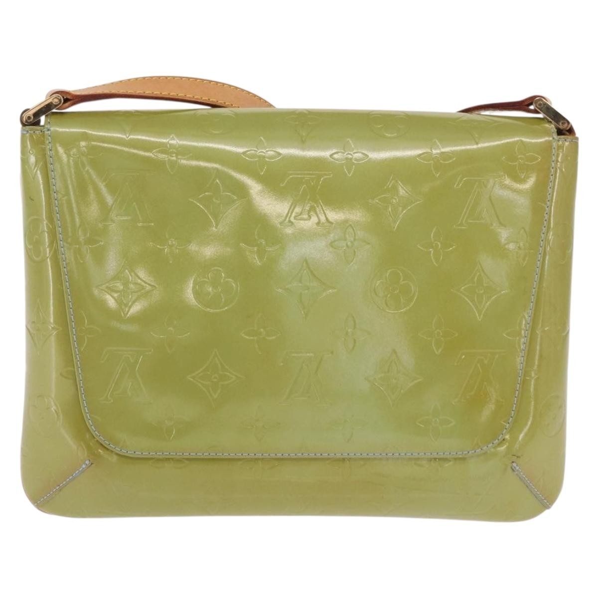 Louis Vuitton Thompson Street Handbag Monogram Vernis Green Patent_Leather Shoulder Bag