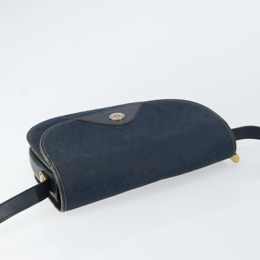 Christian Dior Vintage Honeycomb Shoulder Bag Canvas Navy Canvas Shoulder Bag Bag (Pre-Owned)