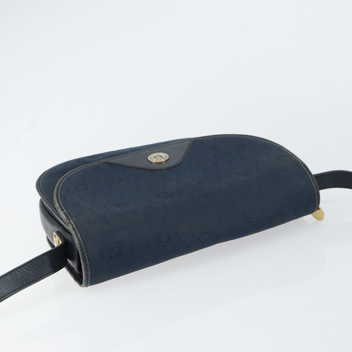 Christian Dior Vintage Honeycomb Shoulder Bag Canvas Navy Canvas Shoulder Bag Bag (Pre-Owned)