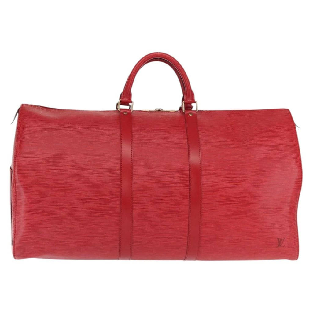 Louis Vuitton Keepall Bag Epi Leather Red Leather Travel Bag