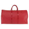 Louis Vuitton Keepall Bag Epi Leather Red Leather Travel Bag