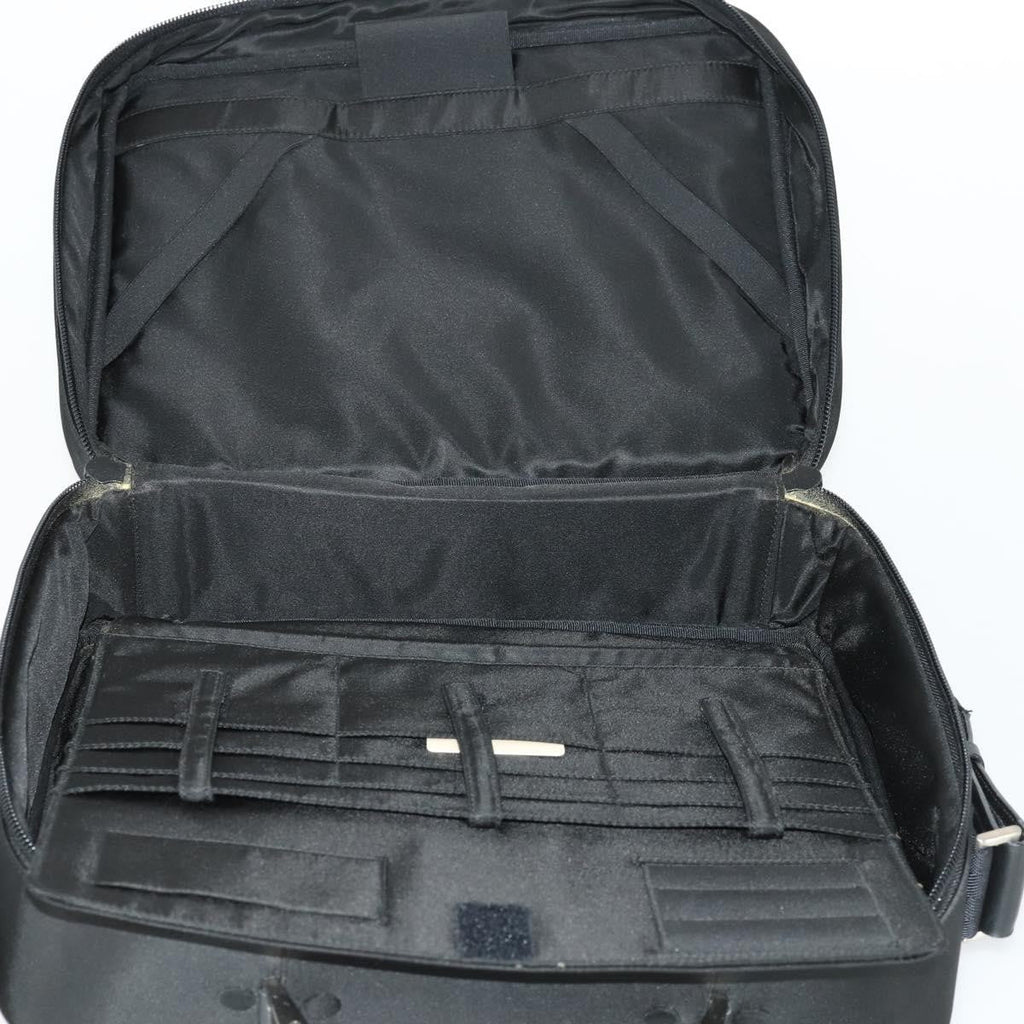 Prada Convertible Front Pocket Briefcase Tessuto With Saffiano Leather Black Nylon Briefcase Bag