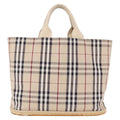Burberry Nova Check Tote Canvas Check Pattern Beige Canvas Tote Bag
